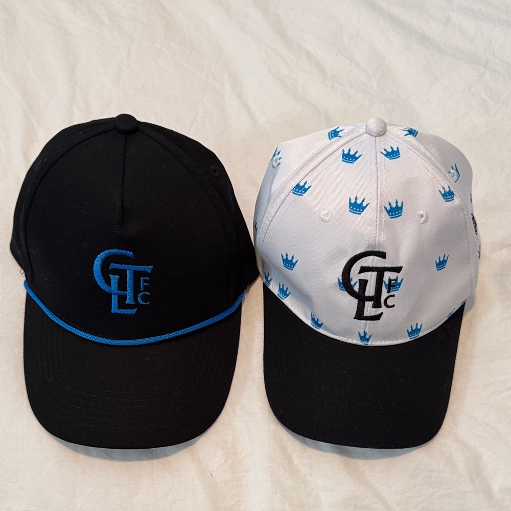Charlotte FC Baseball Caps - Black, White & Blue